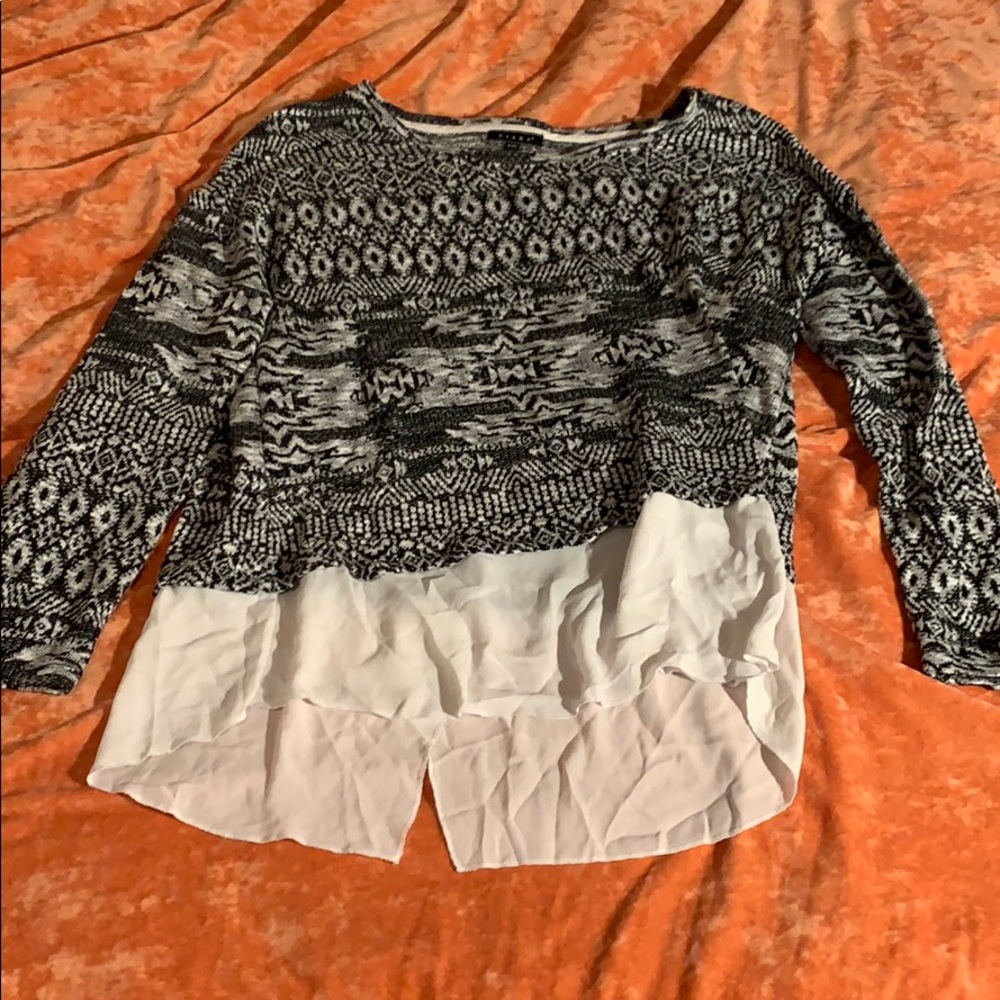 Sweater with blouse bottom
